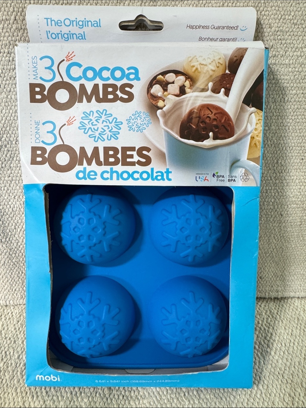 Silicone mold - Snowflake Cocoa Bomb - make large cocoa bombs